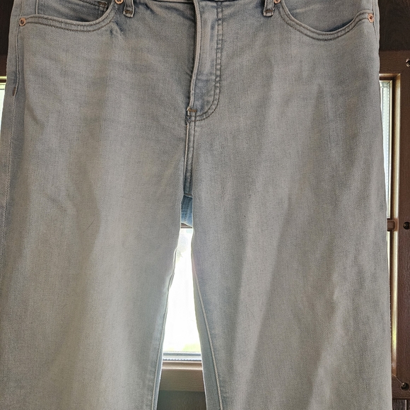 Express Light Blue Flare Jeans - Picture 11 of 12